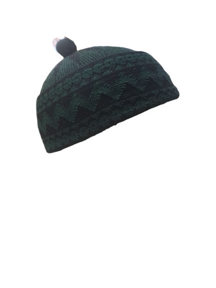 Madina Navy Textured Knitted Kufi