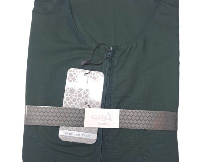 Modern Olive Green Zip Thobe