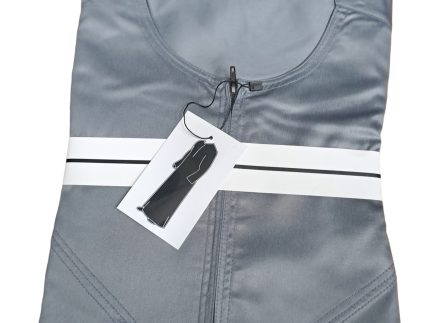 Modern Steel Grey Zip-Neck Thobe
