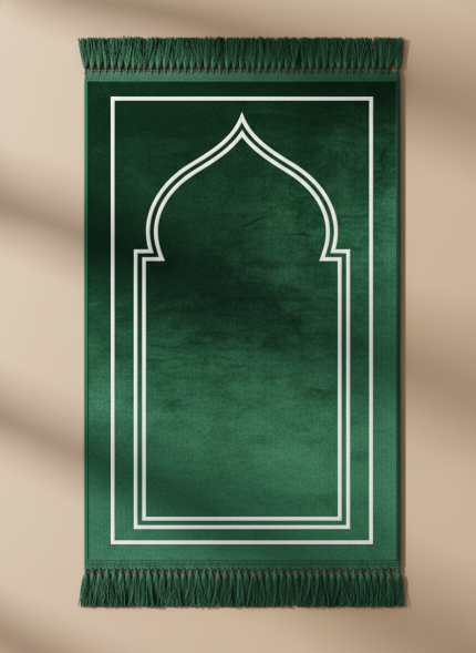 Luxury Emerald Green Velvet Sajadah